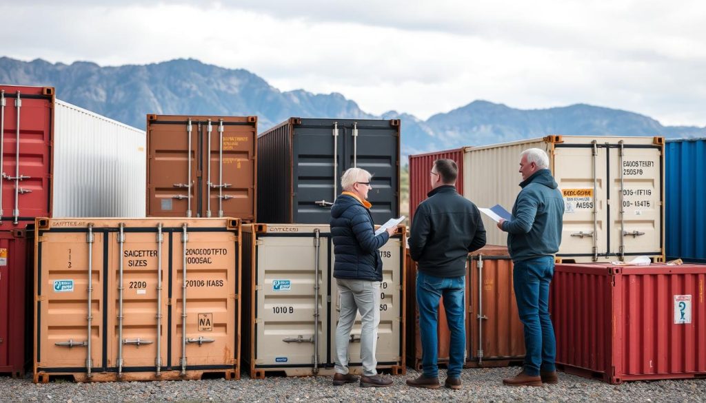 Containerstørrelser og prisfaktorer