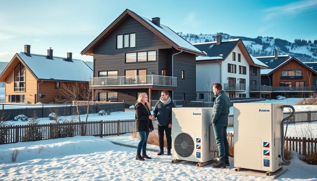 Daikin varmepumpe installasjoner i norske byer