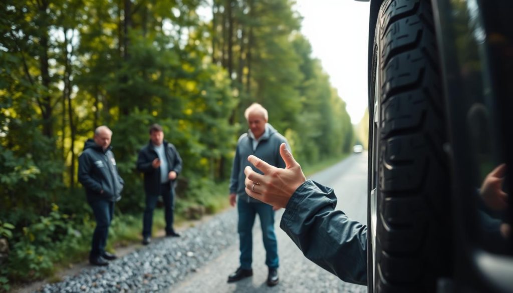 Dekkekspert sjekker dekktilstand