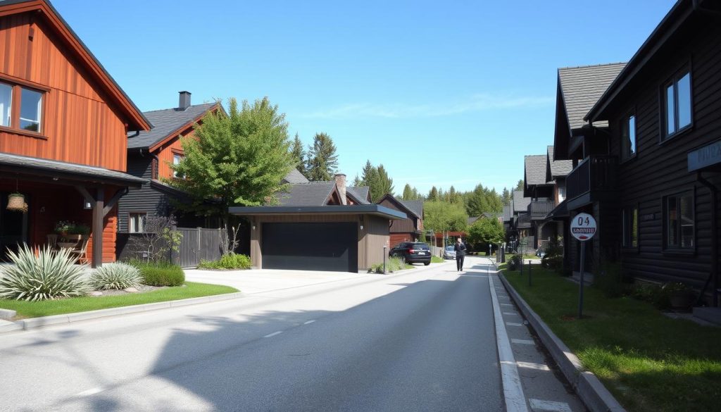 Dobbel garasje med carport i norske byer