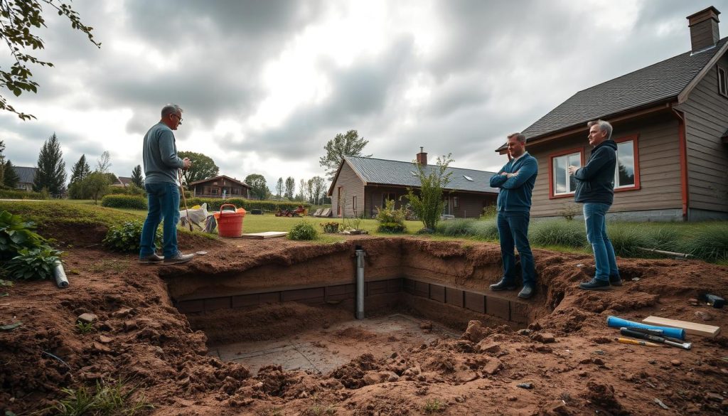 Drenering av hus grunnforhold