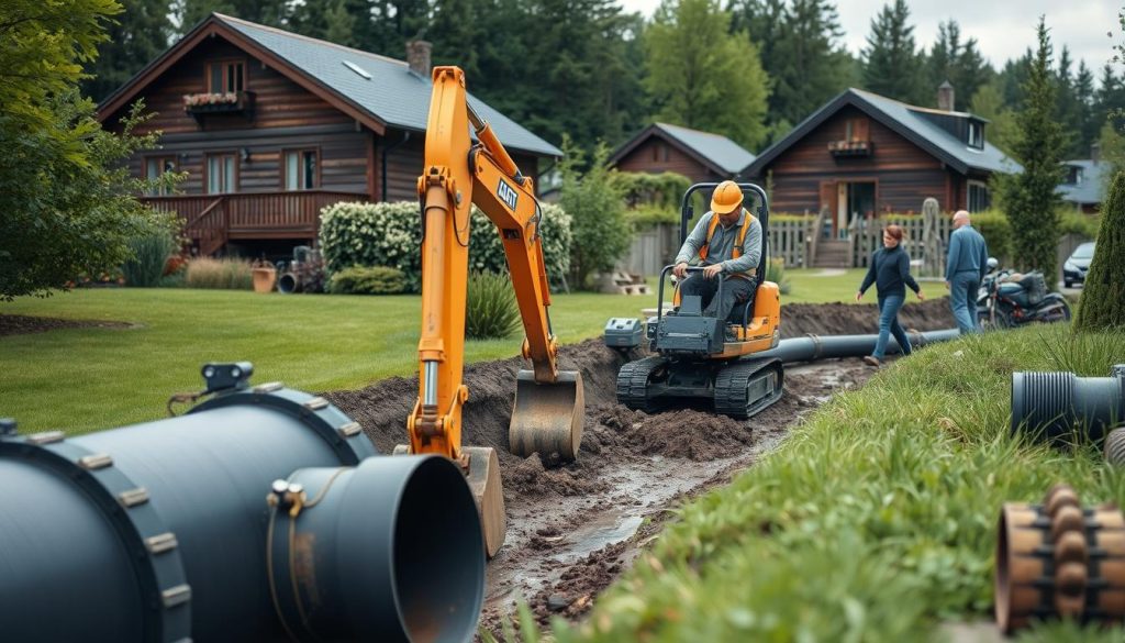 Dreneringsarbeid profesjonell entreprenør