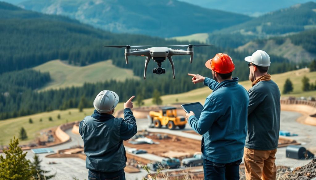 Drone kartlegging på byggeplass