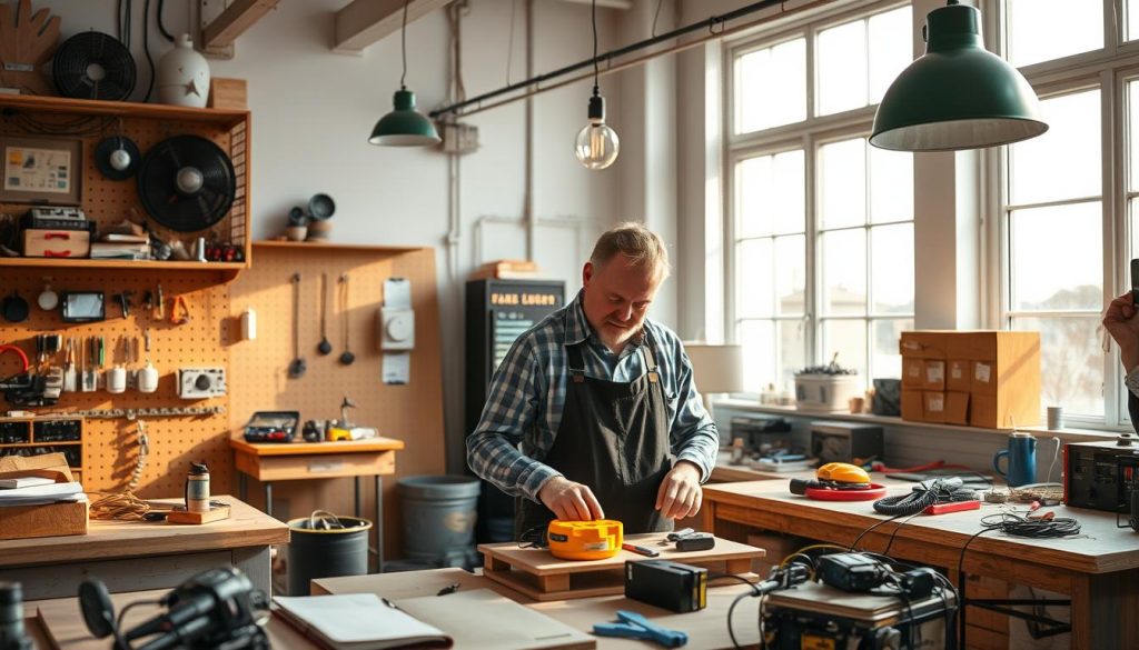 Elektrikertjenester og elektriske installasjoner