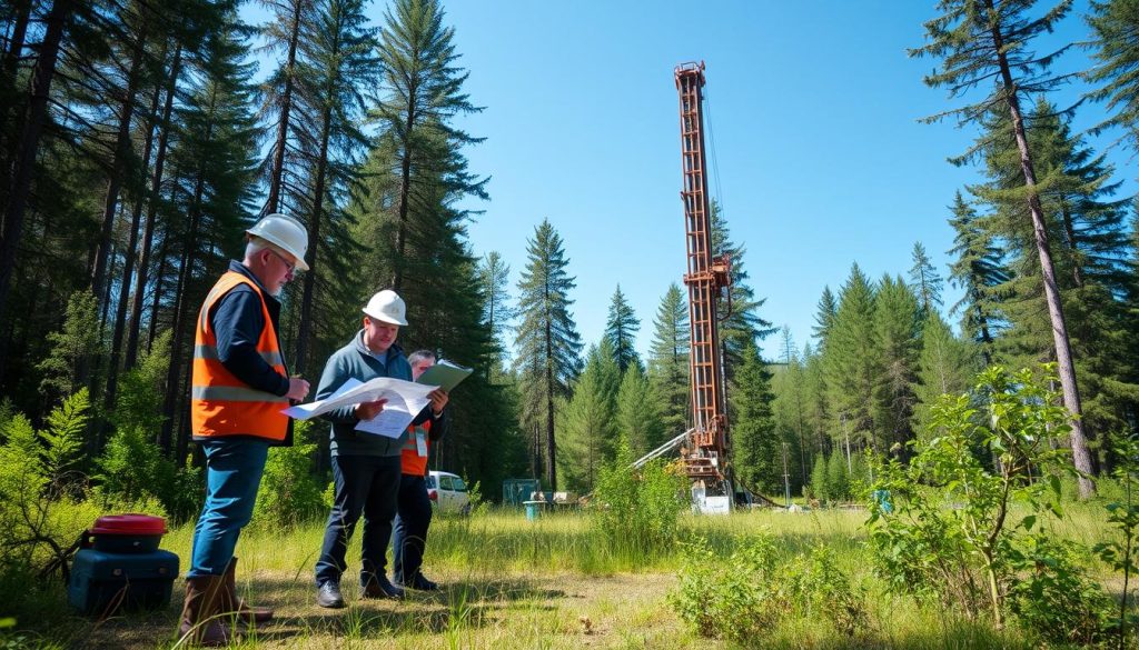 Energibrønn boring forberedelser