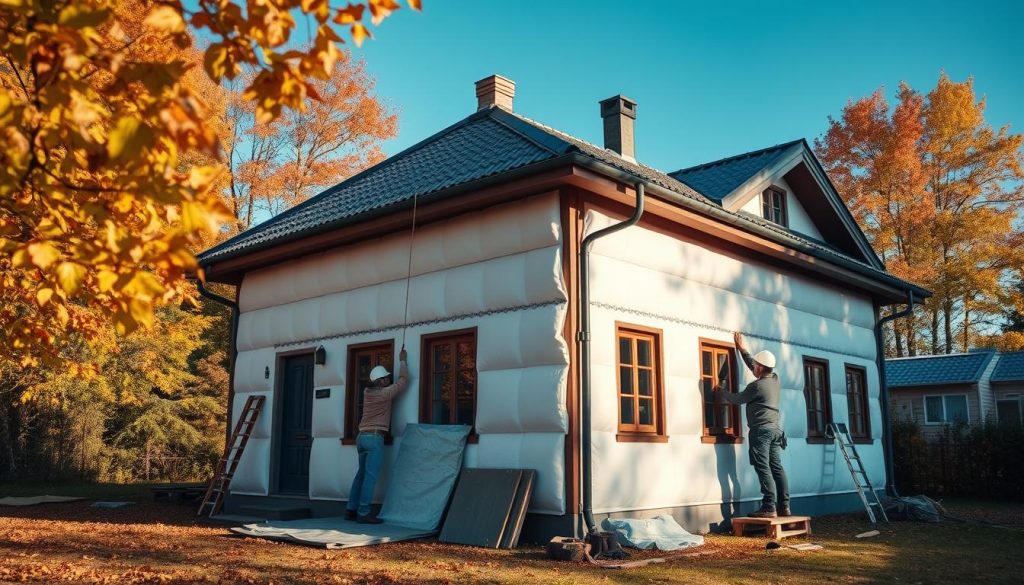 Etterisolering av hus utvendig