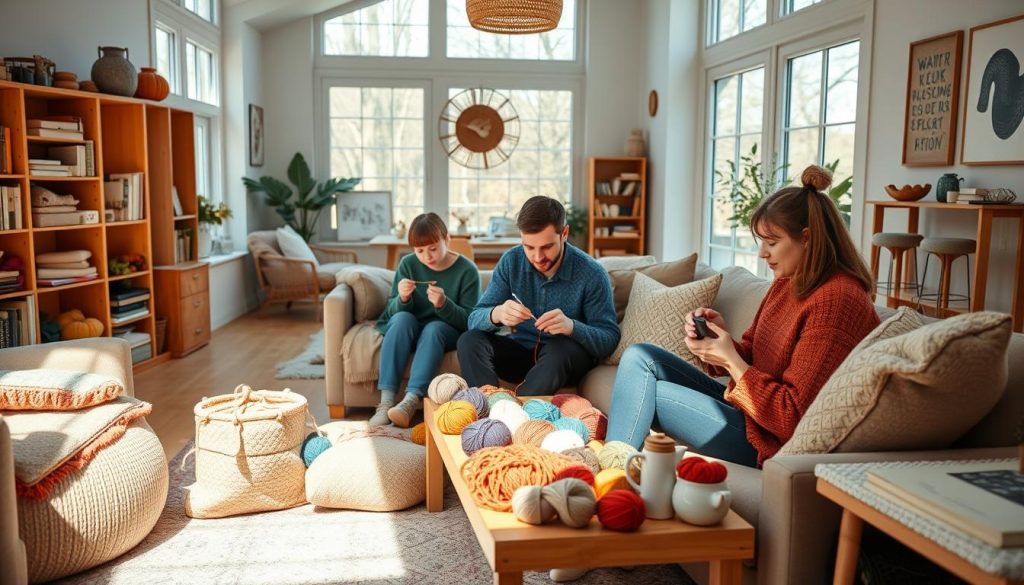 Familie strikkekurs valg