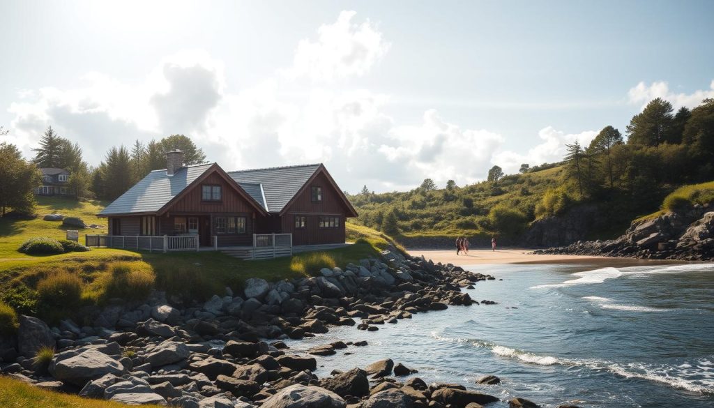 Feriehytte ved havet sesong