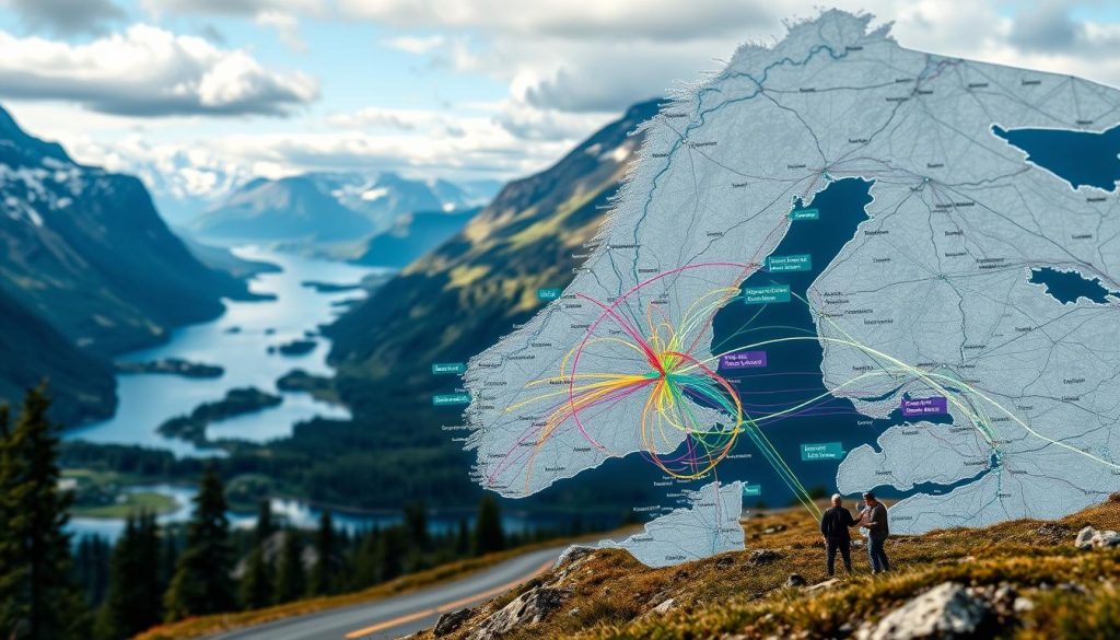 Fiber internett kart over Norge