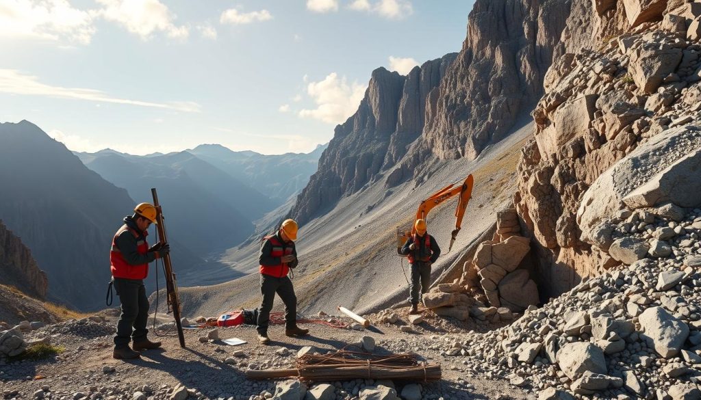 Fjell- og bergverksarbeider tjenester