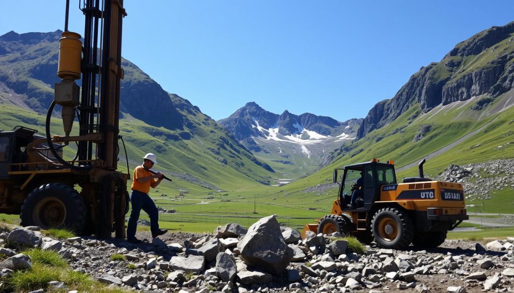 Fjellboring og splitting i landskapsforming