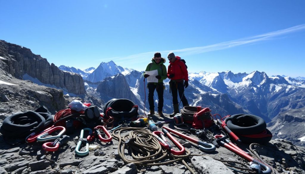 Fjellklatring utstyr og forberedelser