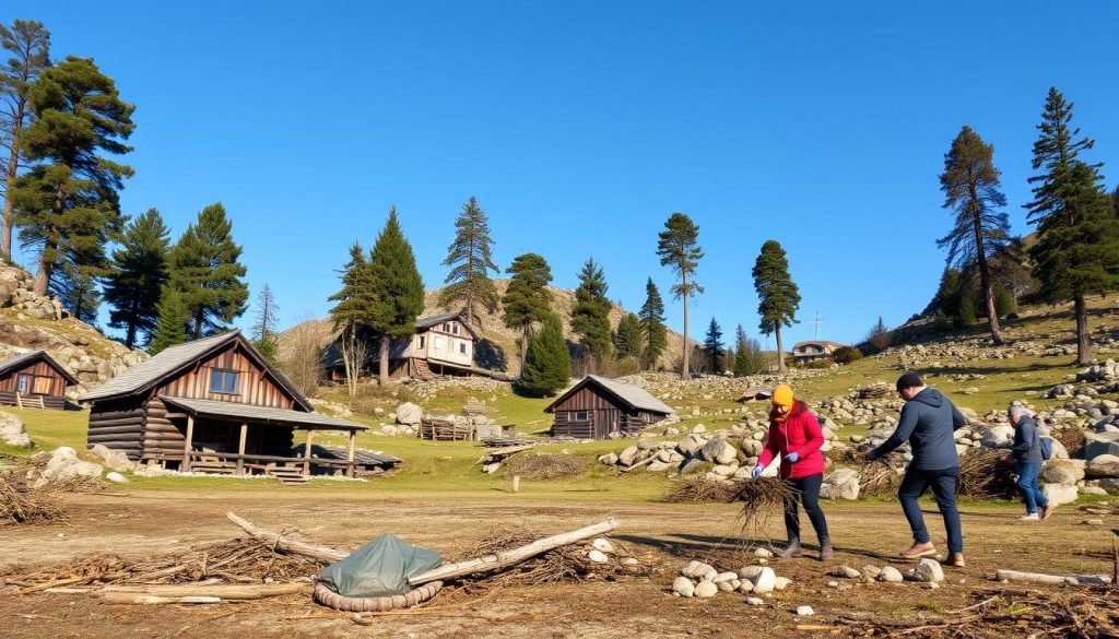 Fjellrydding gårdsplass