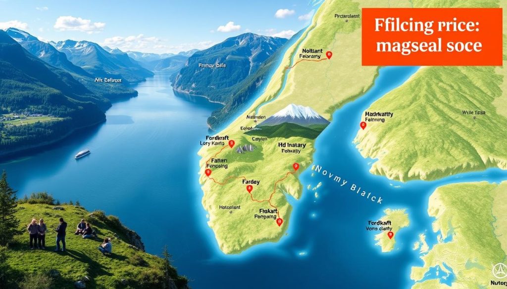 Fjordkraft timepris kart over Norge