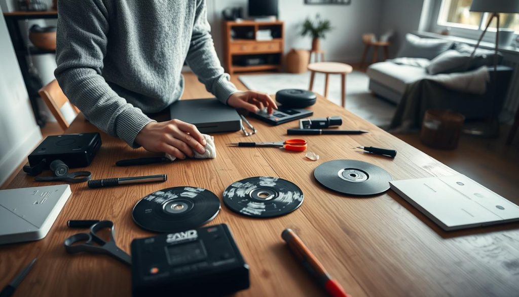 Forberedelse av spilldisker for reparasjon