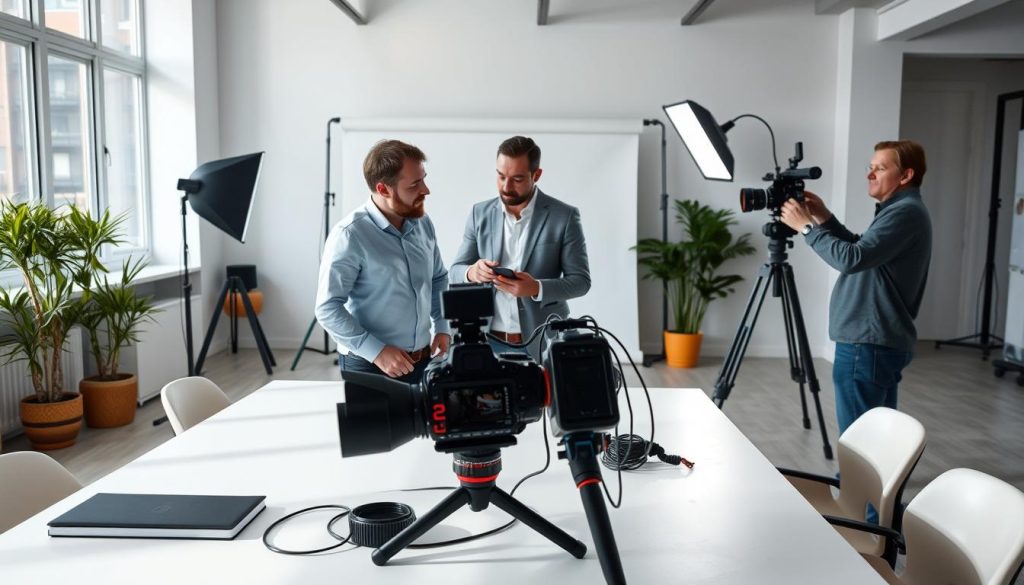 Forberedelser til bedriftsfotografering