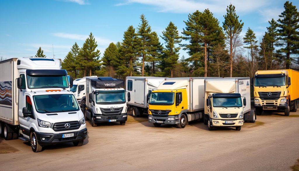 Forskjellige typer trucks til utleie