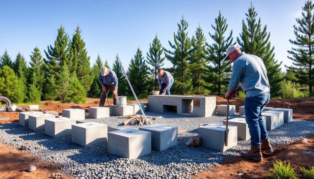 Fundament for utekjøkken