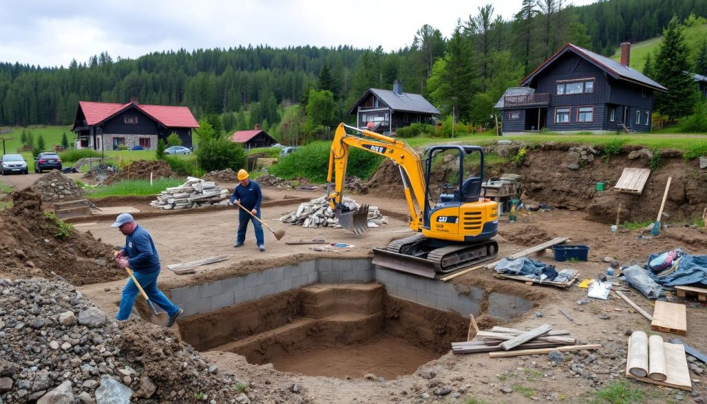 Fundamentering og graving tjenester