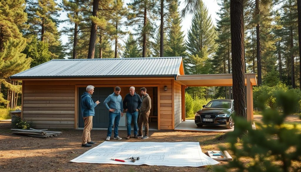 Garasje med carport planlegging