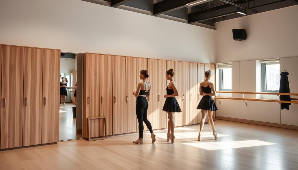 Garderobe dansestudio layout