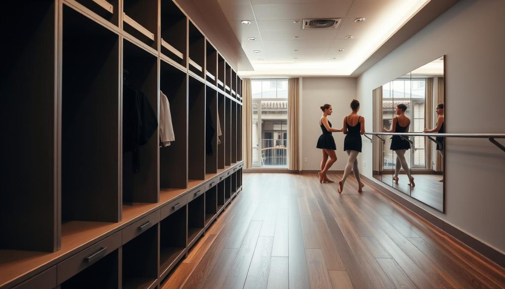 Garderobe dansestudio oppbevaring