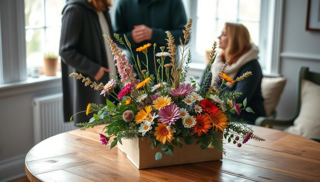 Gavearrangementer med blomster