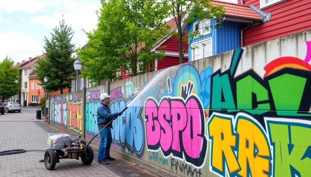 Grafittifjerning i norske byer