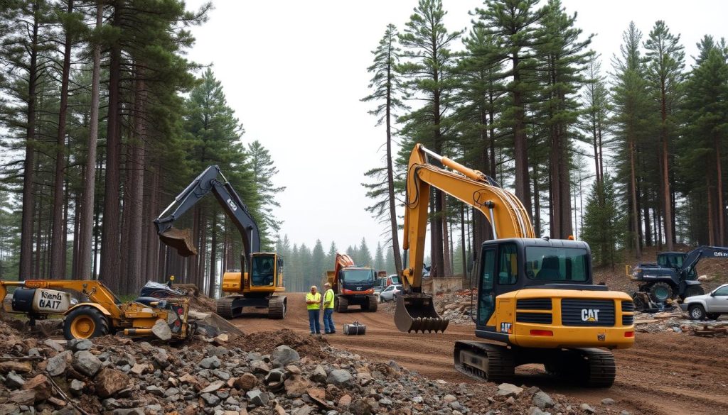 Gravetjenester og maskinarbeid