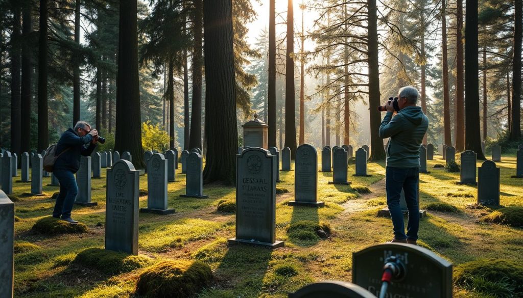 Gravstedsfotografering teknikker