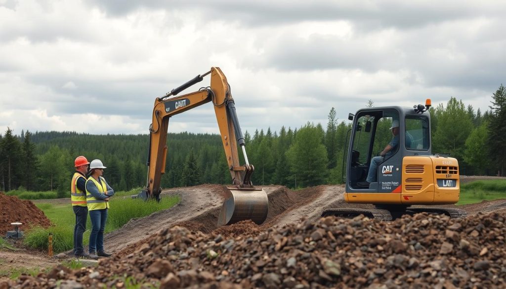 Grøftegraving og infrastrukturarbeid