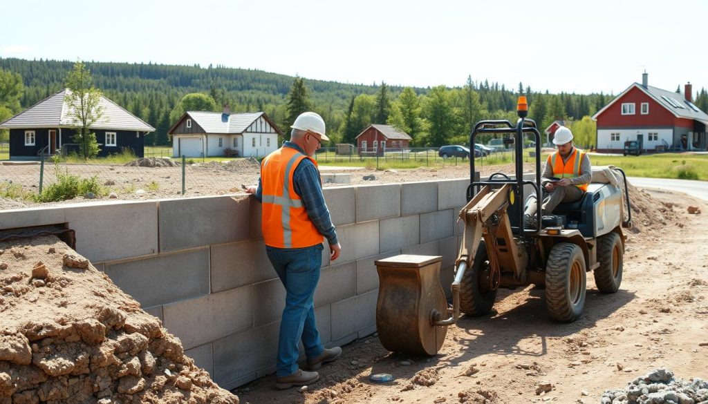 Grunnmurforsterkning prosess