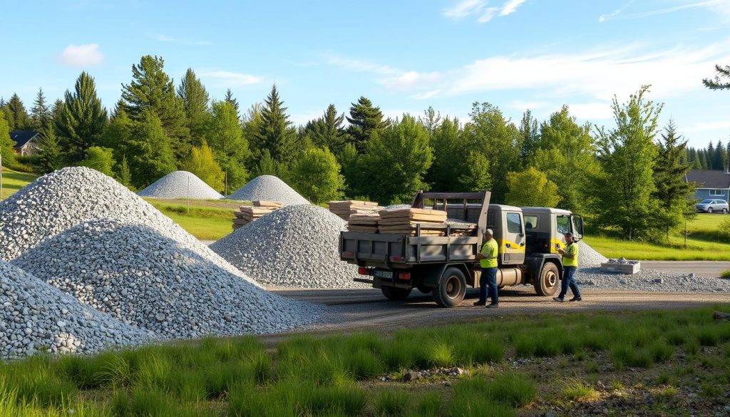 Grus og pukk leveringstjenester