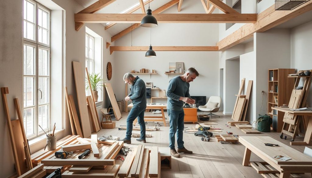 Håndverker tjenester for loft og kjeller renovering