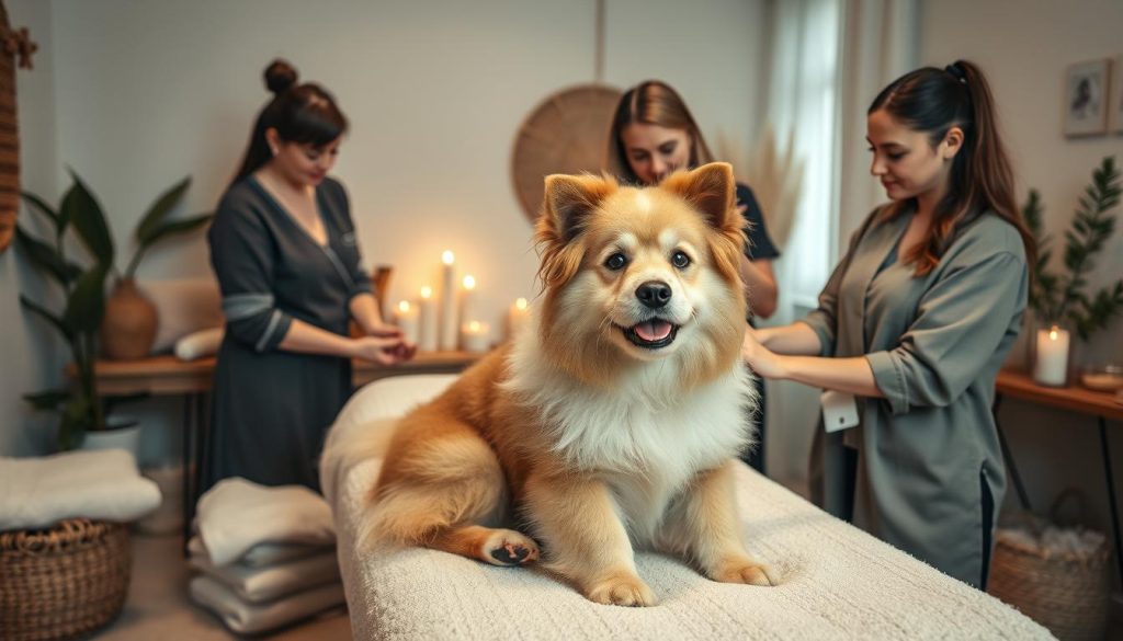 Hund på spa behandling