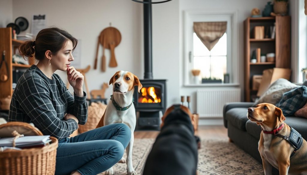 Hundetrener som velger riktig treningsmetode