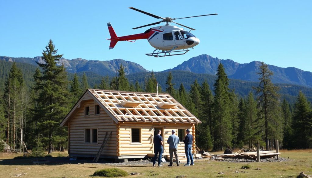 Hyttebygging med helikopter prosjektering