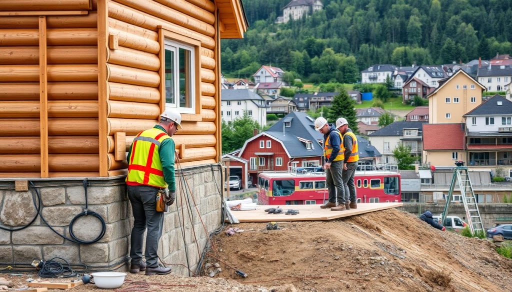 Isolasjon utenfor grunnmur i norske byer