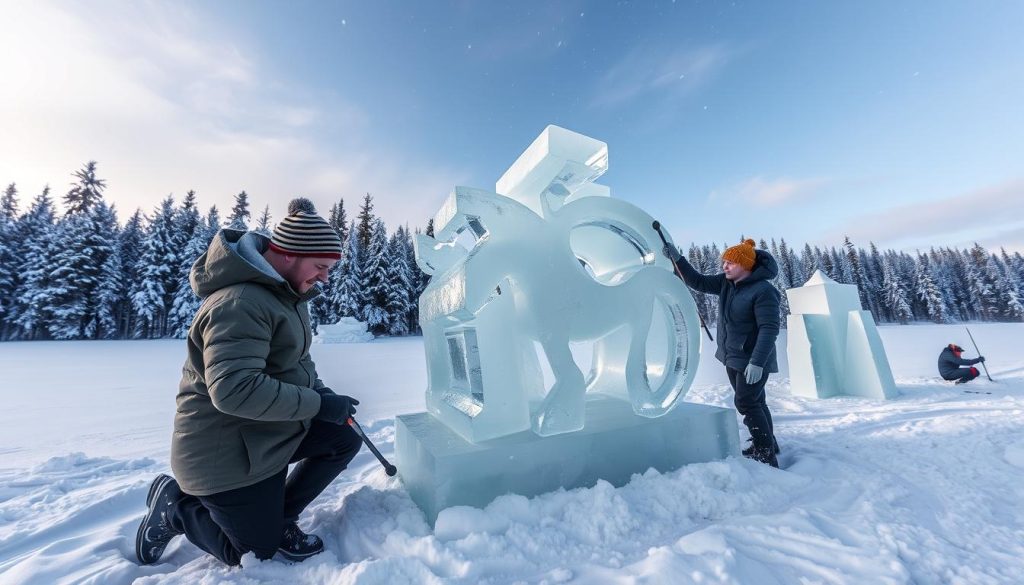 Isskulptur vedlikehold