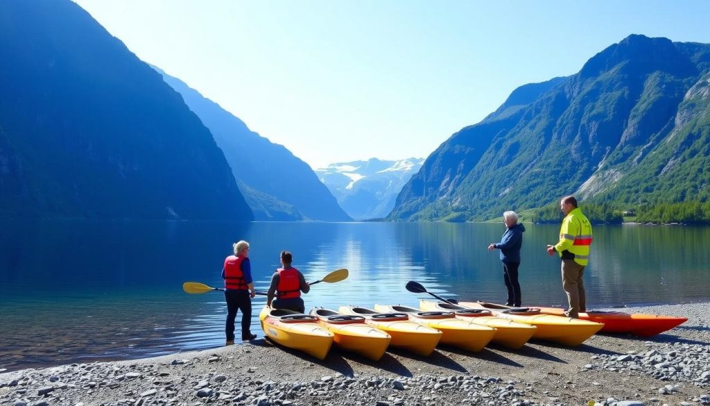 Kajakk utleie i norsk fjord