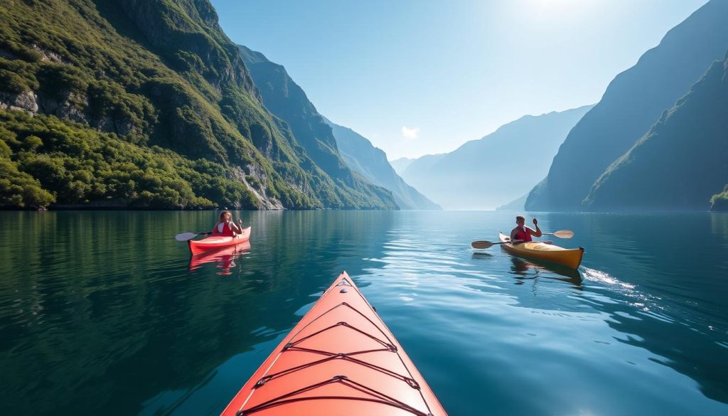 Kajakkpadling i norske fjorder