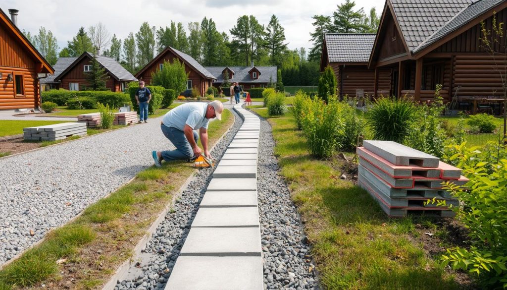 Kantstein montering eksempel