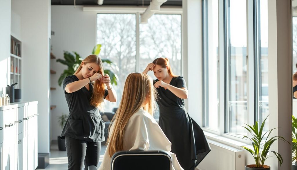 Kombinerte hårstyling tjenester