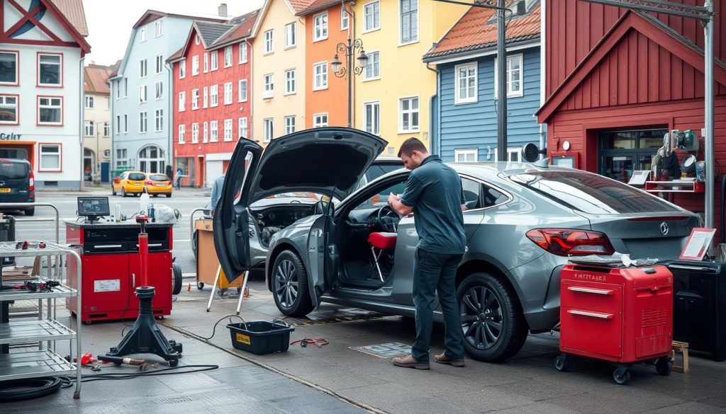 Lakkering av småskader i norske byer