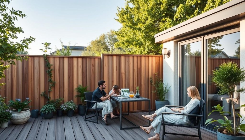 Levegg på terrasse eksempel