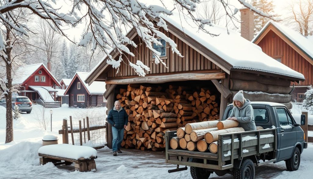 Levering av ved i norske byer