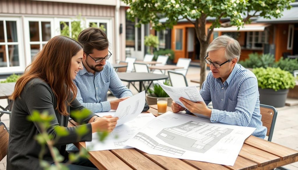 Lokale arkitekter og byggetegninger