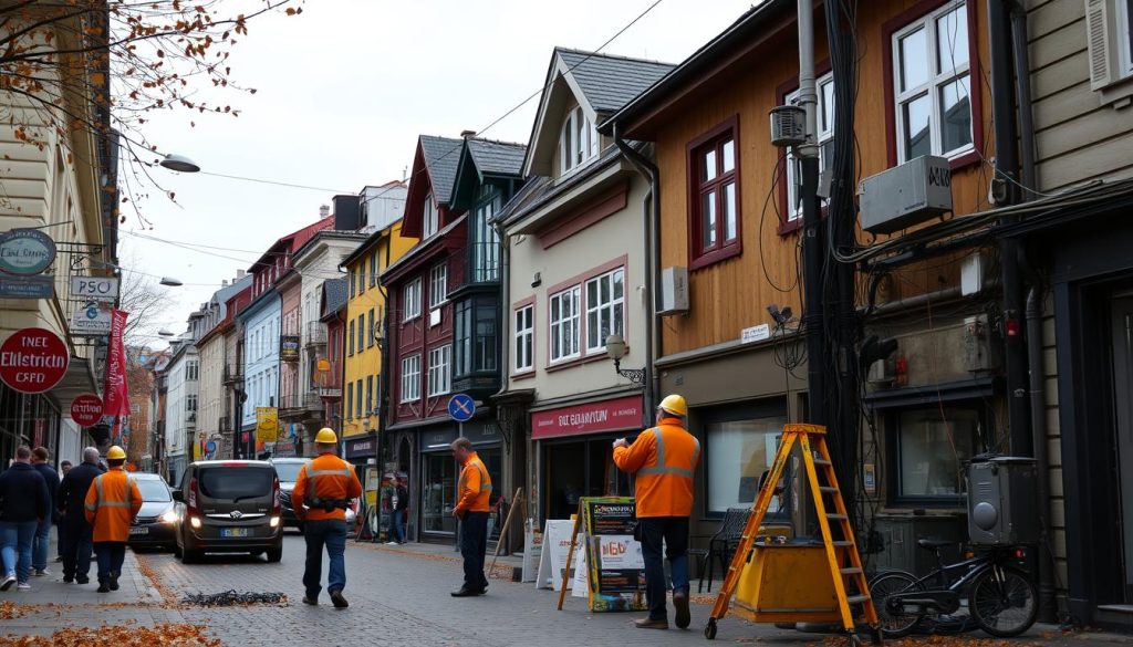 Lokale elektrikere i norske byer