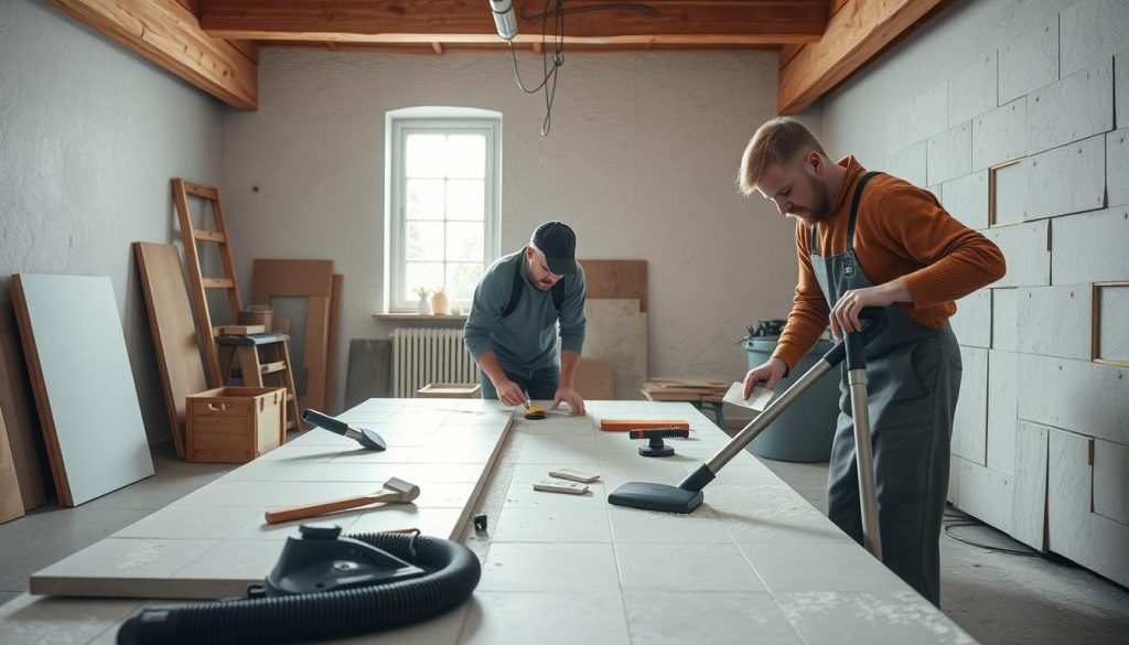 Lokale håndverkere fjerne fuger