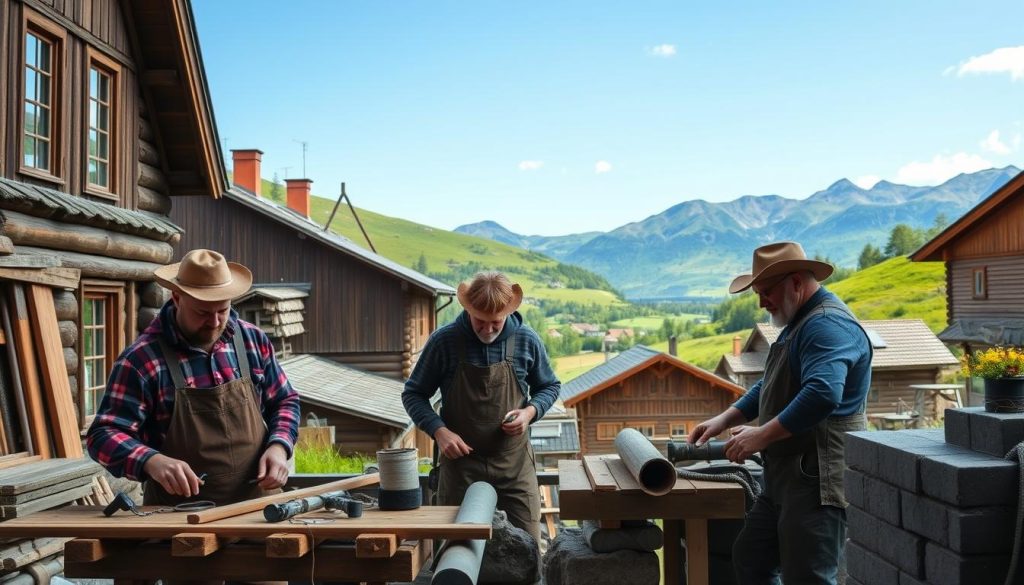 Lokale håndverkere i Norge